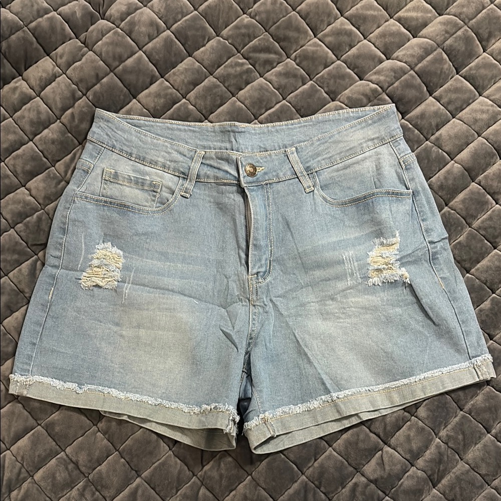 Denim Distressed Women's Shorts